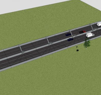 现代公路斜拉桥SU模型下载_sketchup草图大师SKP模型