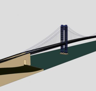 曼哈顿大桥SU模型下载_sketchup草图大师SKP模型