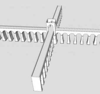 十字高架桥梁架SU模型下载_sketchup草图大师SKP模型