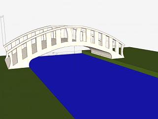 铸石护栏拱桥<em>SU模型</em>下载_sketchup草图大师SKP模型