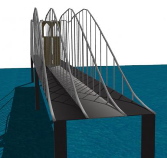 海上高架桥梁SU模型下载_sketchup草图大师SKP模型