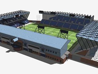 橄榄球公园球场建筑SU模型下载_sketchup草图大师SKP模型