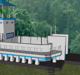 侏罗纪公园户外建筑SU模型下载_sketchup草图大师SKP模型