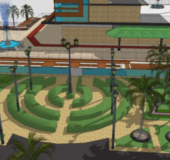 现代美丽海滨豪宅别墅SU模型下载_sketchup草图大师SKP模型