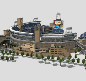 圣地牙哥教士公园SU模型下载_sketchup草图大师SKP模型