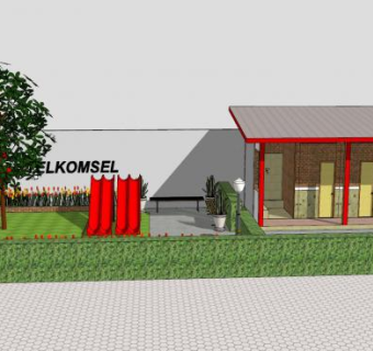 水井电锯游乐场公园SU模型下载_sketchup草图大师SKP模型