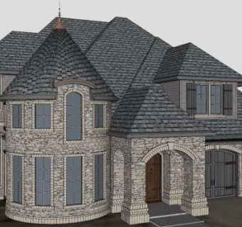 白宫公园建筑SU模型下载_sketchup草图大师SKP模型