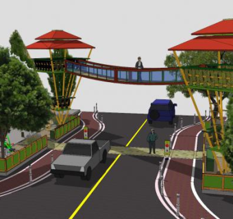 户外游乐场袖珍公园SU模型下载_sketchup草图大师SKP模型