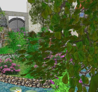 现代建筑公园建筑SU模型下载_sketchup草图大师SKP模型