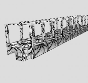 铁路纹理架桥设计SU模型下载_sketchup草图大师SKP模型