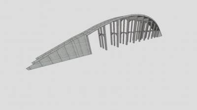 梁架公路拱桥SU模型下载_sketchup草图大师SKP模型