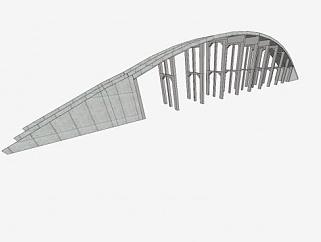 梁架公路拱桥<em>SU模型</em>下载_sketchup草图大师SKP模型