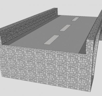 石制公路拱桥SU模型下载_sketchup草图大师SKP模型