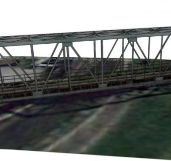 铁路桁架桥梁SU模型下载_sketchup草图大师SKP模型