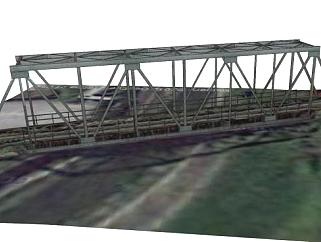 铁路桁架桥梁SU模型下载_sketchup草图大师SKP模型