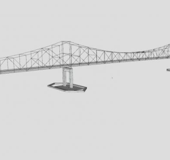 斜拉桥梁SU模型下载_sketchup草图大师SKP模型