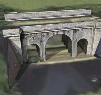 山间石拱桥SU模型下载_sketchup草图大师SKP模型