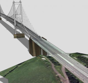 威尔士塞文桥SU模型下载_sketchup草图大师SKP模型