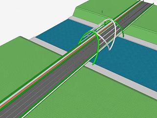 钢制公路桥梁SU模型下载_sketchup草图大师SKP模型