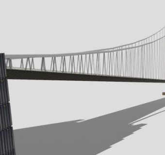 英式亨伯桥建筑SU模型下载_sketchup草图大师SKP模型