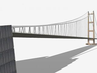 英式亨伯桥建筑SU模型下载_sketchup草图大师SKP模型