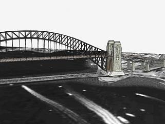 悉尼海港大桥建筑SU模型下载_sketchup草图大师SKP模型