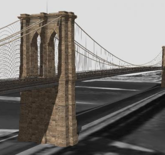 布鲁克林大桥桥梁SU模型下载_sketchup草图大师SKP模型