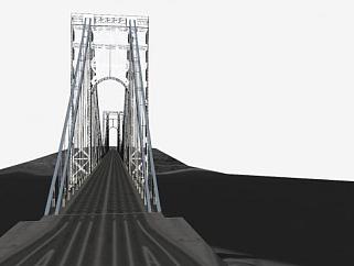 乔治华盛顿大桥建筑SU模型下载_sketchup草图大师SKP模型