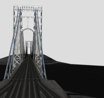 乔治华盛顿大桥建筑SU模型下载_sketchup草图大师SKP模型