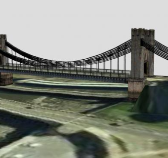 古老的悬索桥SU模型下载_sketchup草图大师SKP模型