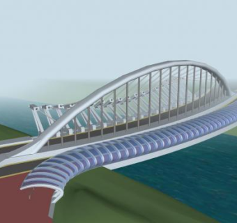 梁式桥建筑桥梁SU模型下载_sketchup草图大师SKP模型