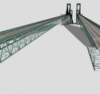 特拉华州纪念大桥桥梁SU模型下载_sketchup草图大师SKP模型