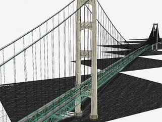 麦基诺海峡<em>大桥</em>SU模型下载_sketchup草图大师SKP模型
