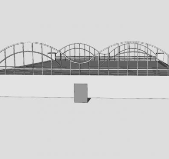 桥梁栏杆SU模型下载_sketchup草图大师SKP模型