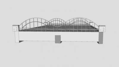 桥梁栏杆SU模型下载_sketchup草图大师SKP模型