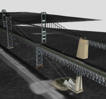 切萨皮克湾大桥建筑SU模型下载_sketchup草图大师SKP模型