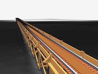 桂河第一大桥桥梁SU模型下载_sketchup草图大师SKP模型