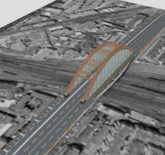 安阳市文峰立交桥建筑SU模型下载_sketchup草图大师SKP模型