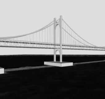 斜拉桥海湾大桥SU模型下载_sketchup草图大师SKP模型