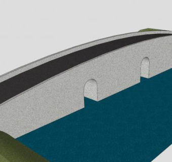 仿古拱底石桥SU模型下载_sketchup草图大师SKP模型