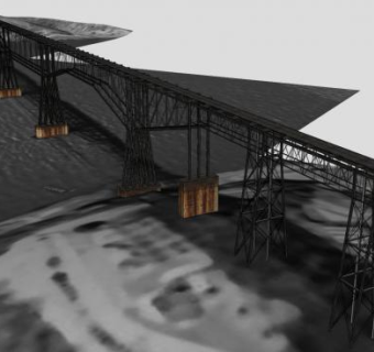 波基普西桥大桥桥梁SU模型下载_sketchup草图大师SKP模型
