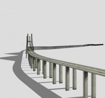 瓦斯科达伽马桥梁大桥SU模型下载_sketchup草图大师SKP模型