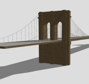 布鲁克林大桥SU模型下载_sketchup草图大师SKP模型