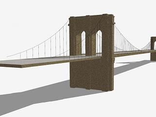 布鲁克林大桥SU模型下载_sketchup草图大师SKP模型