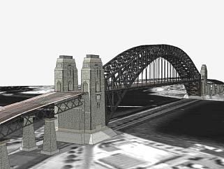 悉尼海港大桥SU模型下载_sketchup草图大师SKP模型
