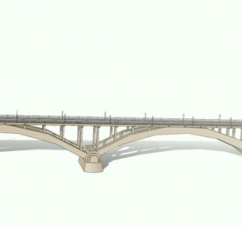 马歇尔桥桥梁建筑SU模型下载_sketchup草图大师SKP模型