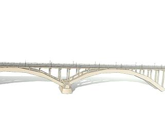 马歇尔桥桥梁建筑SU模型下载_sketchup草图大师SKP模型