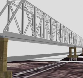俄罗斯苏尔特铁路桥SU模型下载_sketchup草图大师SKP模型