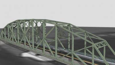 美国华盛顿公路大桥SU模型下载_sketchup草图大师SKP模型