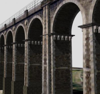 高架桥桥梁建筑SU模型下载_sketchup草图大师SKP模型